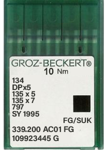 Groz Beckert 134 LR Size 85 Pack of 10 Needles