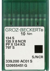 Groz Beckert 134 S Size 65 Pack of 10 Needles