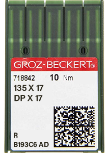 Groz Beckert 135x17 R Size 80 Pack of 10 Needles