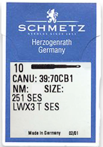 Schmetz 251 SES Size 100 Pack of 10 Needles