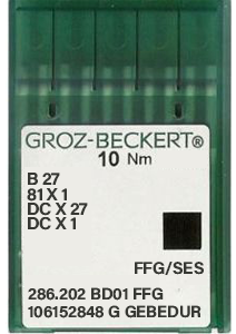 Groz Beckert B27 FFG/SES GEBEDUR Size 60 Pack of 10 Needles