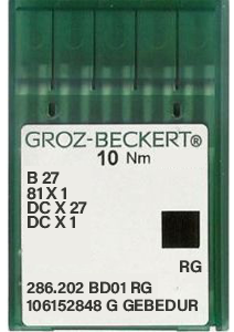 Groz Beckert B27 R GEBEDUR Size 80 Pack of 10 Needles