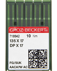 Groz Beckert 135x17 FG/SUK Size 100 Pack of 10 Needles